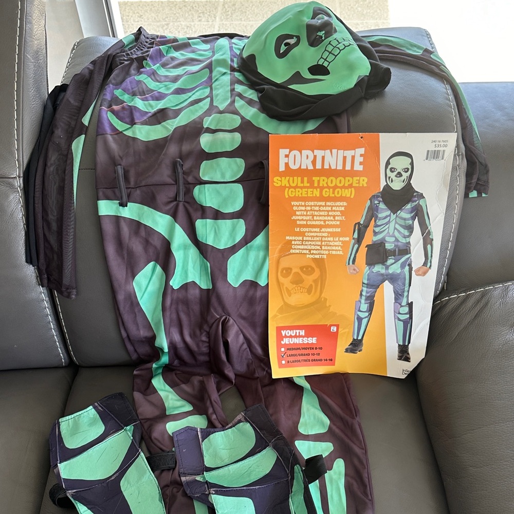 Skull Trooper Kids Costume - Green and Black